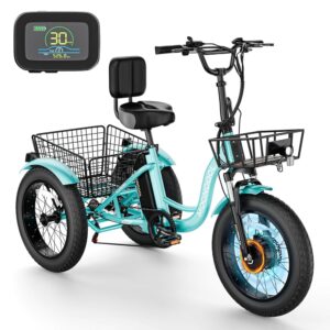A stock image illustrating 3 wheel electric bike concepts