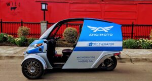 A stock image illustrating 3 wheel ev concepts