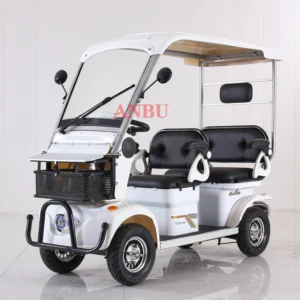 A stock image illustrating 4 wheel electric scooter car for adults concepts
