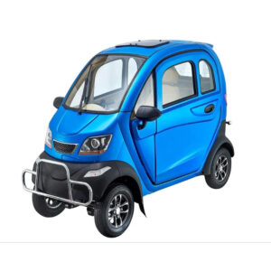 A stock image illustrating 4 wheel enclosed electric scooter car concepts