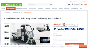 AJ eMobile - 3 Kw Elektro-Nutzfahrzeug TRUCK XP Pick-up