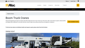 Altec - Boom Truck Cranes