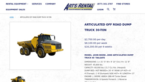 John Deere - Articulated Off Road Dump Truck 30-Ton