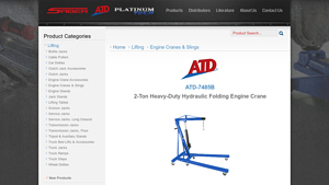 ATD Tools - ATD 2-Ton Heavy-Duty Hydraulic Folding Engine Crane