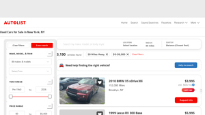 AutoList - Affordable Vehicles Under $6K in NYC