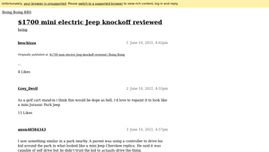 Boing Boing - $1700 Mini Electric Jeep Review