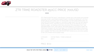 ZTR - Trike Roadster 250cc
