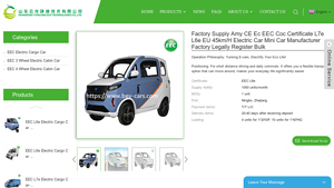 Shandong Yunlong - EEC L6e Electric Mini Car