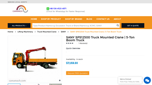 SANY - SPS12500 Truck Mounted Crane