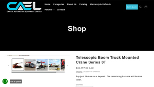 Capital Auto Equipment - Telescopic Boom Truck Mounted Crane Series 8T