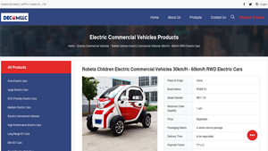 ROBETA - Robeta Children Electric Commercial Vehicles