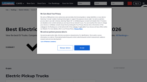 Electric Pickup Trucks - 2025 and 2026 Rankings