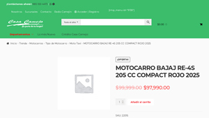 Bajaj - Motocarro Bajaj RE-4S 205 CC Compact Rojo 2025