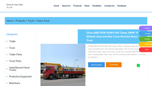 SINOTRUK - HOWO 6X4 Crane Mounted Boom Truck