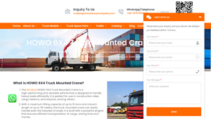 HOWO - 6X4 Truck Mounted Crane