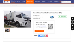 FAW - CA4322P2K15T1YA80 Tractor Head