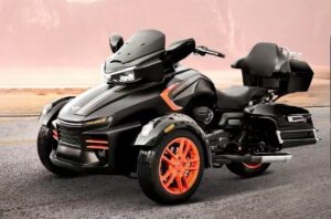 A stock image illustrating chinese trike motorcycle concepts