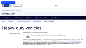 EU - Heavy-Duty Vehicle Emission Standards