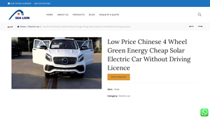 Sinotruk - Low Price Solar Electric Car