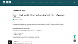 CNHTC Group - Common Truck Drive Configurations