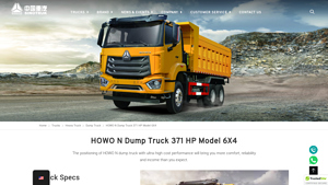 CNHTC - HOWO N Dump Truck 371 HP