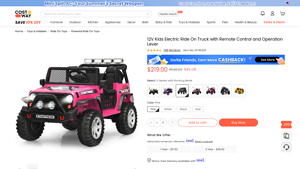 Costway - 12V Kids Remote Control Truck