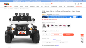 Costway - 12V 2 Seater Kids Ride On Car