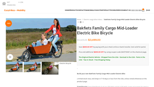 Cozy Trikes - Bakfiets Family Cargo Mid-Loader Electric Bike