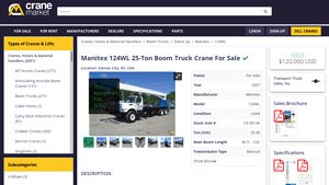 Manitex 124WL - 25-Ton Crane