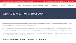 Cromwell Trucks - European Emission Standards