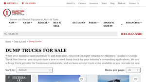 Custom Truck - Dump Trucks for Sale
