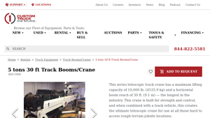 Custom Truck - 5 Tons 30 ft Track Boom Crane