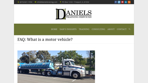 Daniel's Training - Motor Vehicle Regulations