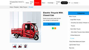 Dayang - Electric Tricycle with Closed Cab