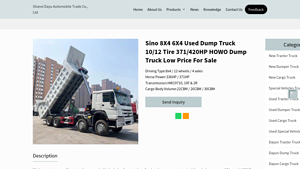 Sino - 8X4 Used Dump Truck
