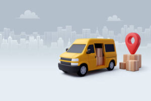 A stock image illustrating delivery car concepts