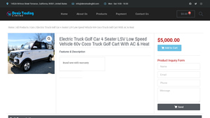Denis Trading Ltd - Electric Truck Golf Car 4 Seater LSV