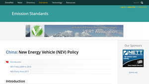 DieselNet - China's NEV Program Overview