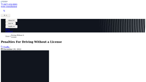 Dohman Law - Penalties for Driving Without a License