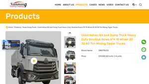 SINOTRUK HOHAN - Used Hohan NX 6x4 Dump Truck
