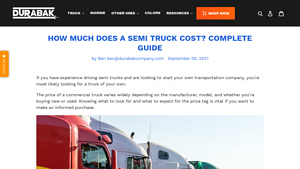 Durabak Company - Semi Truck Pricing Insights