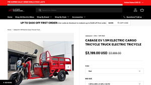 Cabase - EV 1.5M Electric Cargo Tricycle