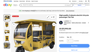 High Quality 3 Wheels Electric Tricycle