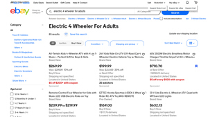 Electric 4 Wheeler - Various Models & Brands