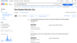 eBay - Two Seater Electric Car