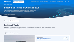Edmunds - Best Small Trucks 2025 and 2026