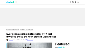 Electrek - PNY Ponie Cargo Electric Motorcycle