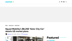 Squad Mobility - Solar City Car