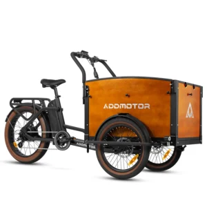 A stock image illustrating electric tricycles 3 wheel electric cargo bike concepts