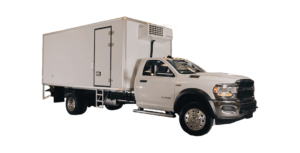 A stock image illustrating electric truck pickup freezer concepts